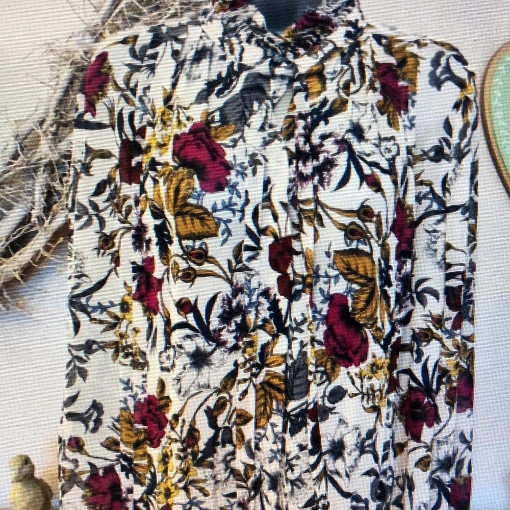 Floral Button-Up Blouse